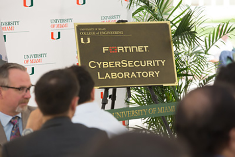 A photo from the cybersecurity laboratory inauguration event